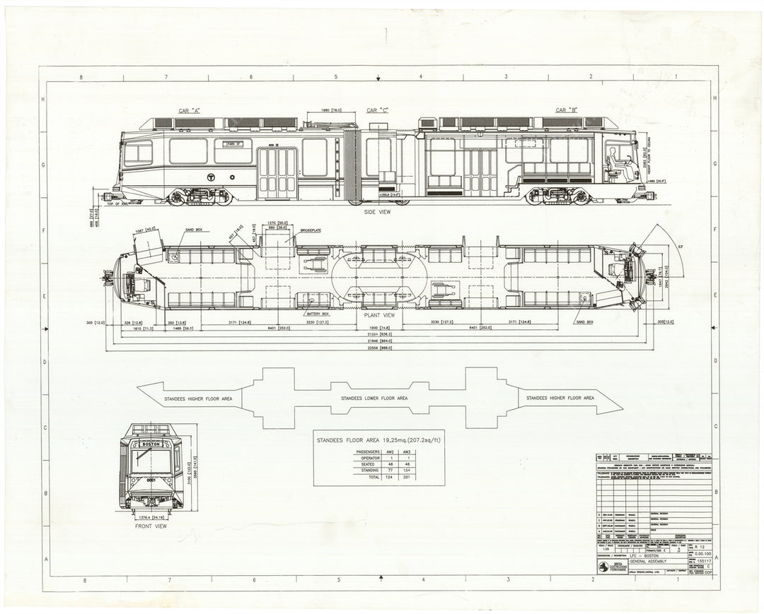 MBTA Green Line Type 8 Light Rail Vehicle (LRV) 1996