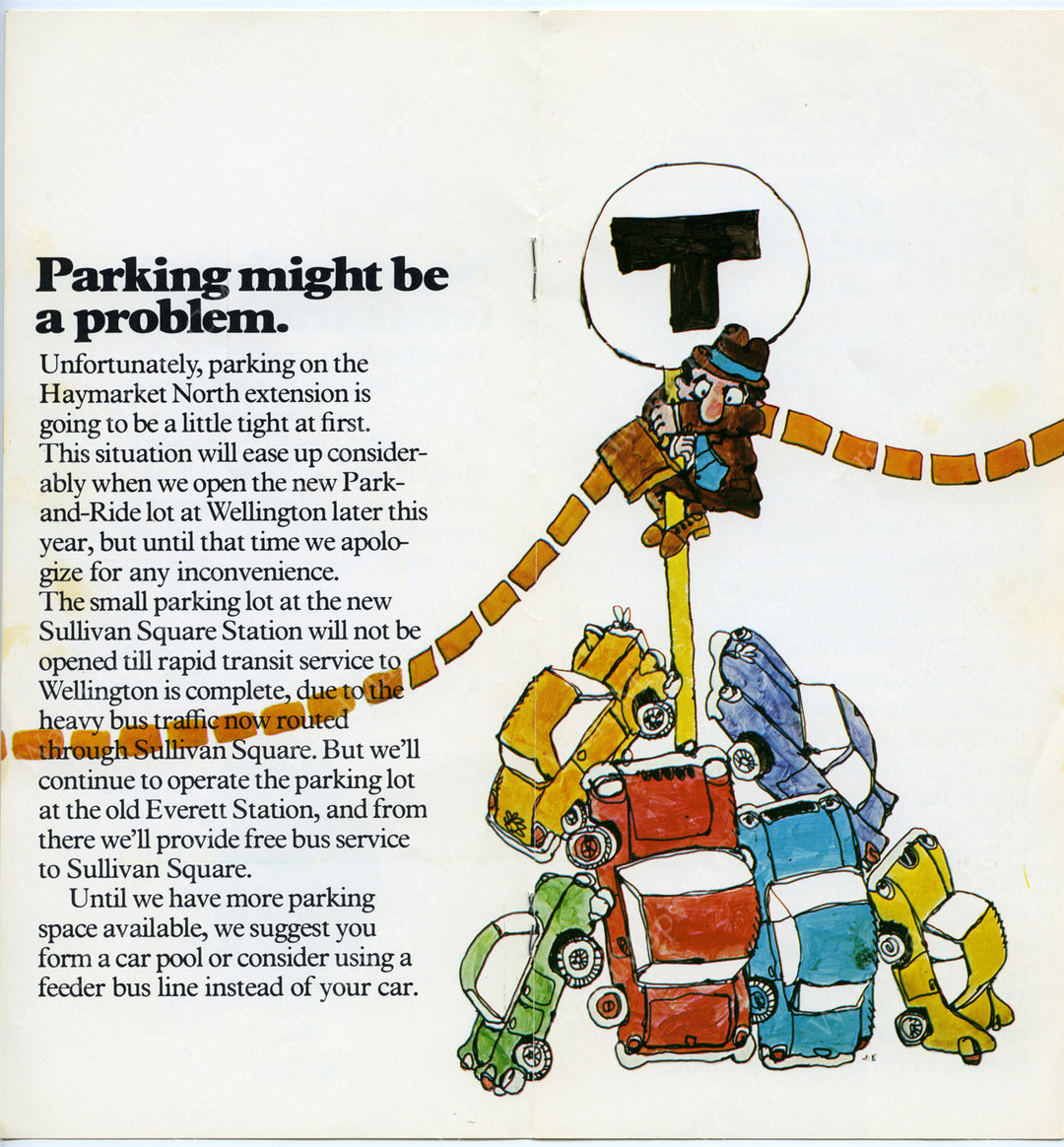 MBTA Haymarket-North Orange Line Extension Brochure Circa 1975 (Side B)