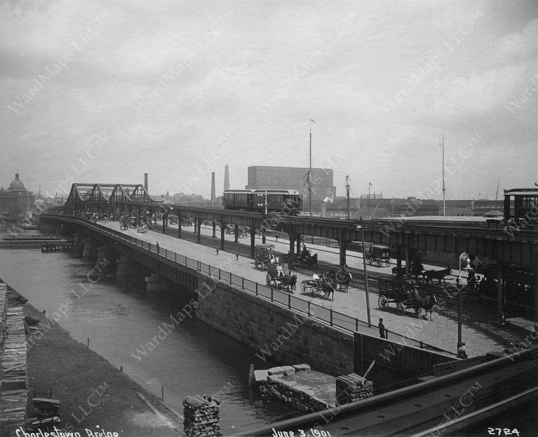 Charlestown Bridge, Boston, Massachusetts, June 3, 1901