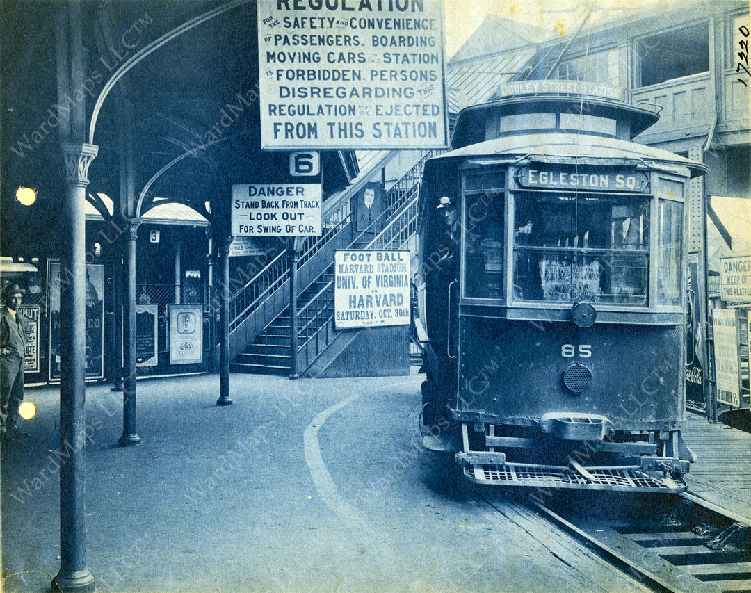 Dudley Terminal Upper Level Trolley Platform, Roxbury, Massachusetts 1920