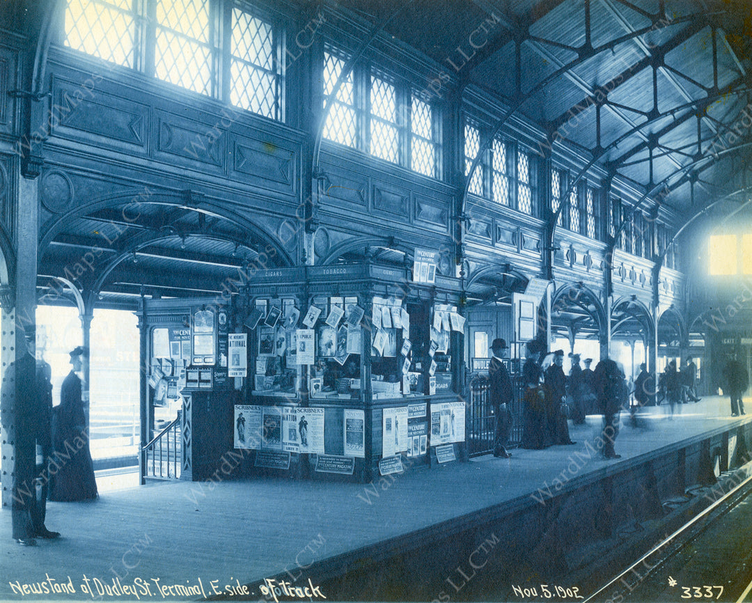 Dudley Terminal Upper Level Newsstand, Roxbury, Massachusetts, November 5, 1902