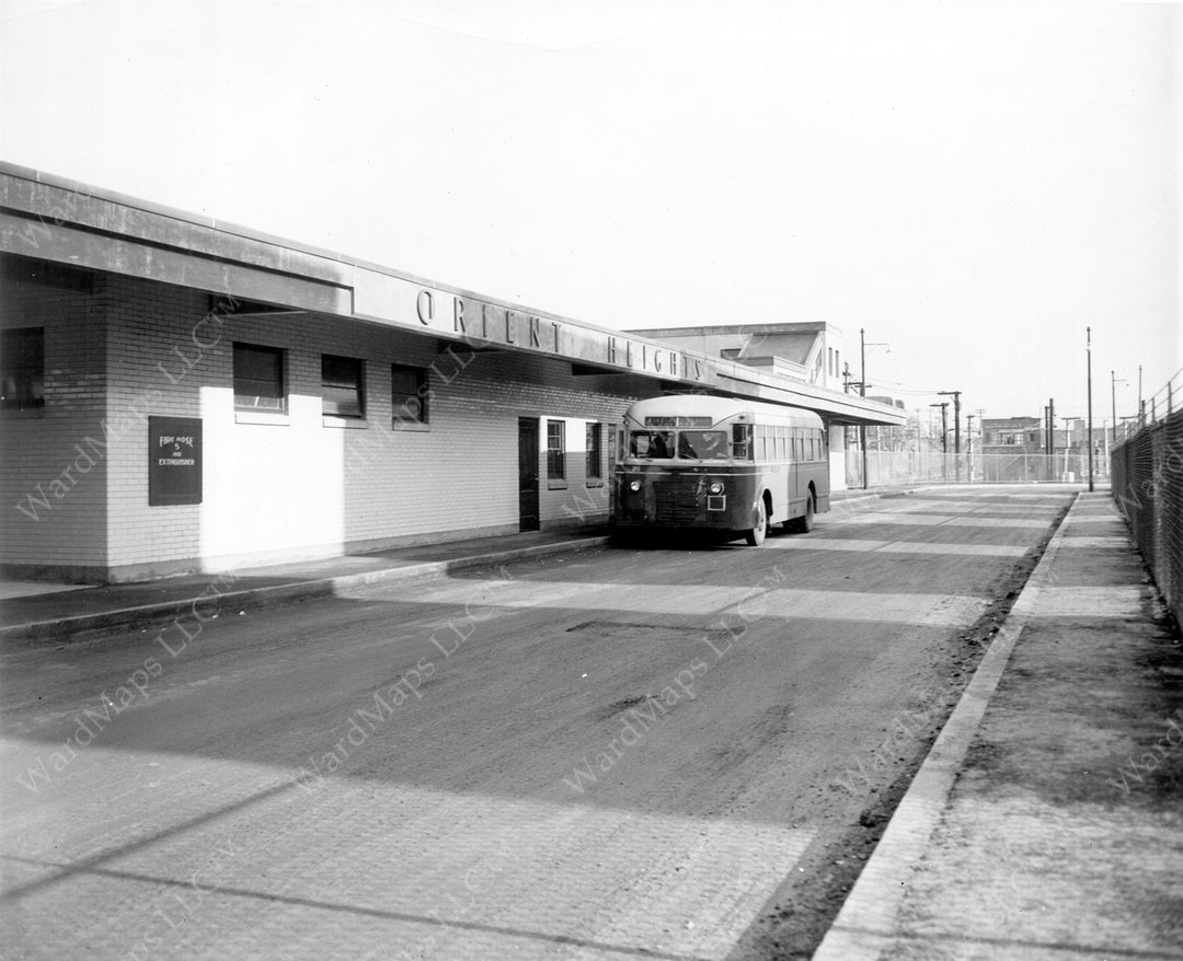 Orient Heights Eastern Busway, East Boston, Massachusetts, January 16, 1952