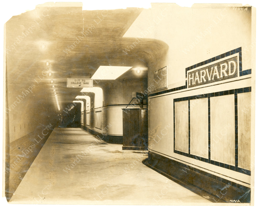 Harvard Station Rapid Transit Train Unloading Platform, Cambridge, Massachusetts, 1912