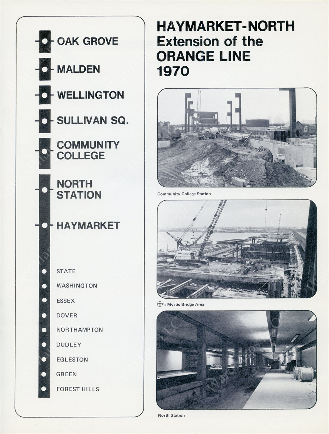 Building the MBTA Orange Line Haymarket Extension 1970