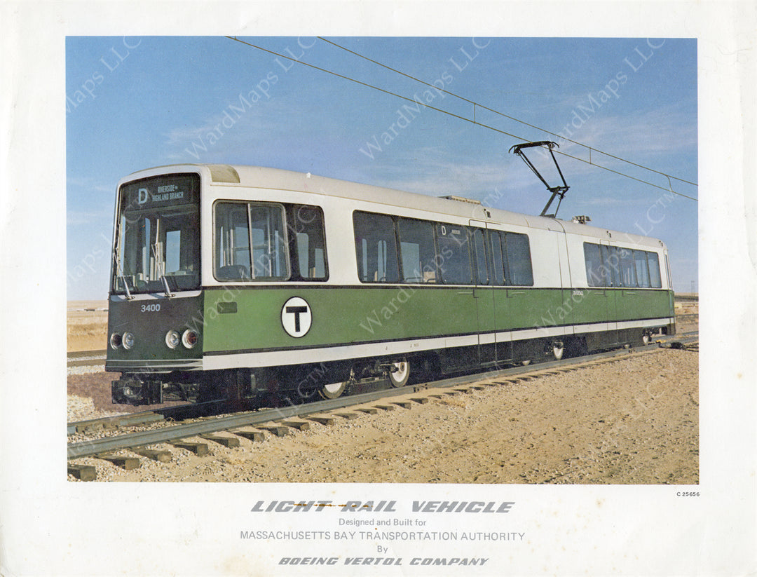 Boston’s MBTA Boeing LRV #3400, Circa 1975