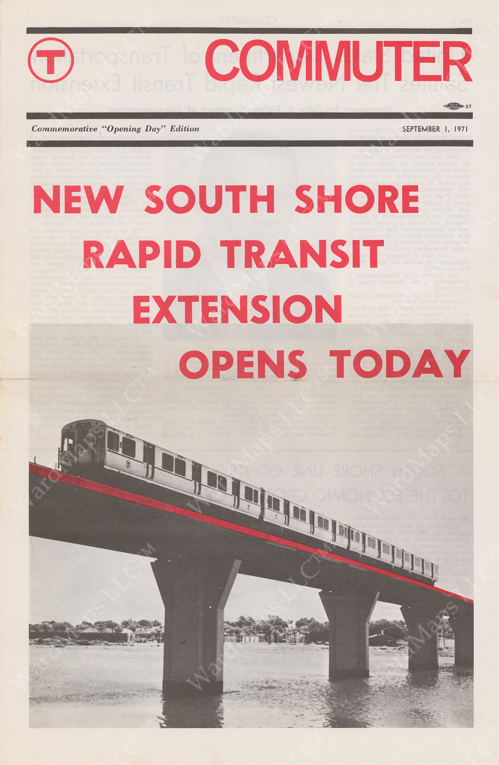 MBTA Commuter Magazine 1971: Red Line South Shore Extension Opens