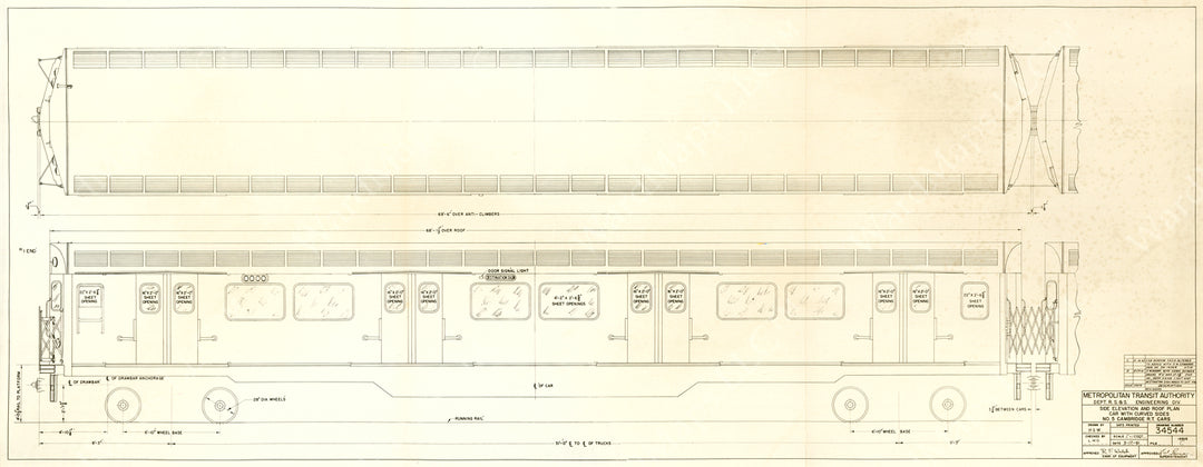 Boston Cambridge-Dorchester Type 5 Car (Drawing A) March 1961