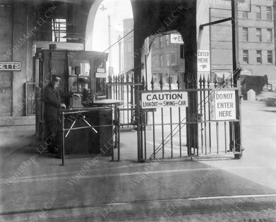 Newbury Street Entrance, Massachusetts Station, Boston, Massachusetts Circa 1920s