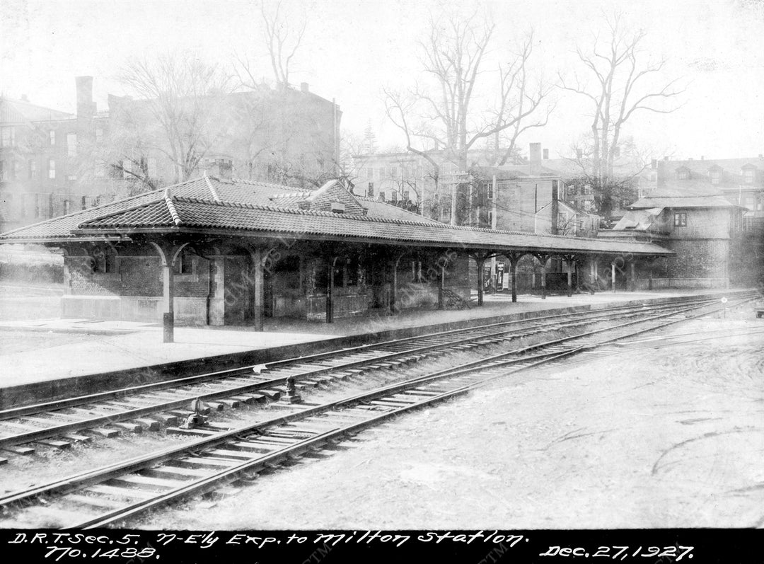Milton Railroad Depot, Massachusetts, December 27, 1927
