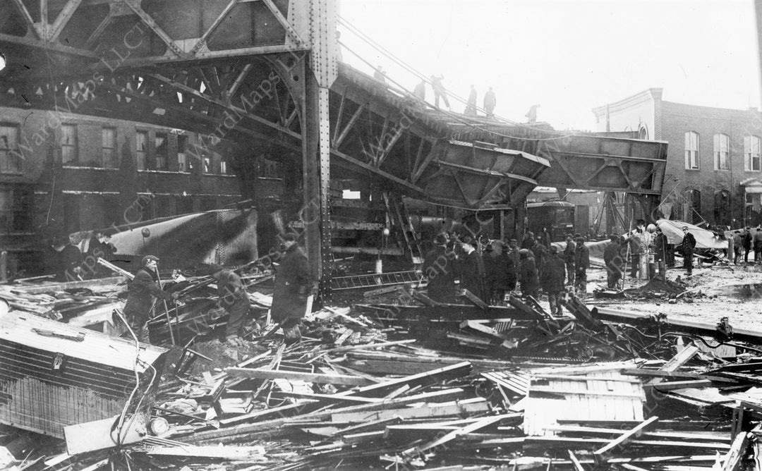 Damage to the Atlantic Avenue Elevated, Boston, Massachusetts, January 15, 1919