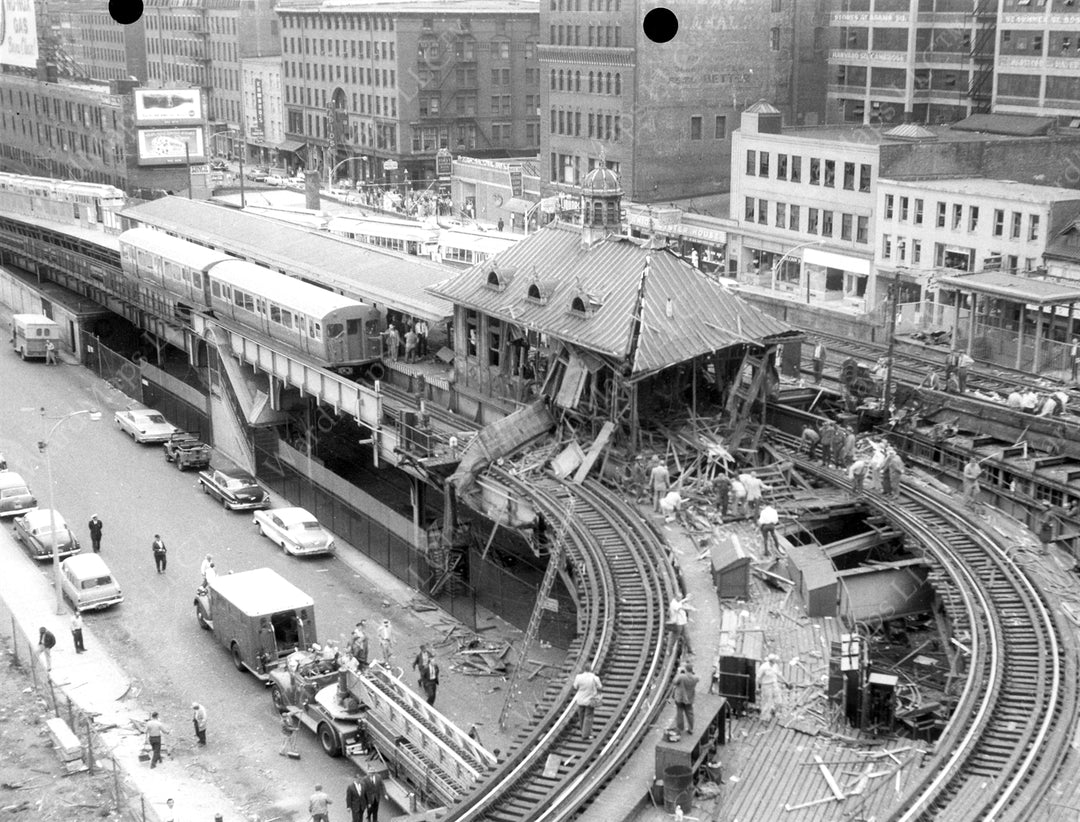 North Station on the El Explosion Aftermath, Boston, Massachusetts, June 11, 1959