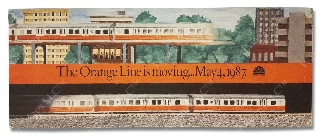 MBTA Orange Line Southwest Corridor (Boston, Massachusetts) Car Card Ad 1987