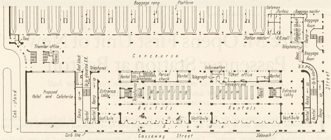 North Station Terminal Plan, Boston, Massachusetts 1928