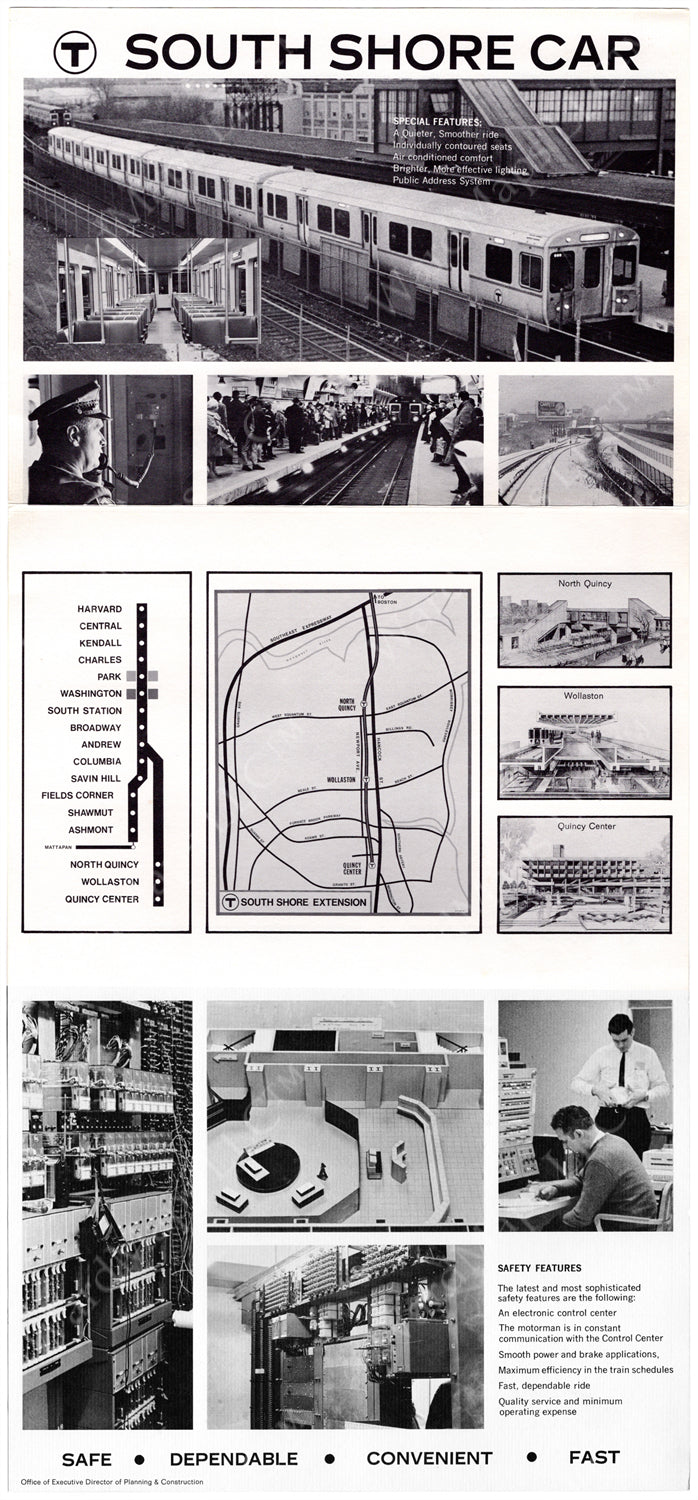 MBTA South Shore Extension Brochure Circa 1970 (Side B)