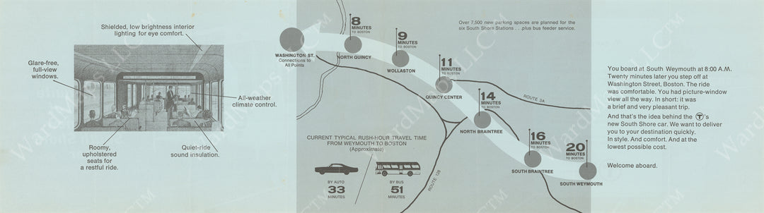 MBTA South Shore Extension Brochure Late 1960s (Side B)