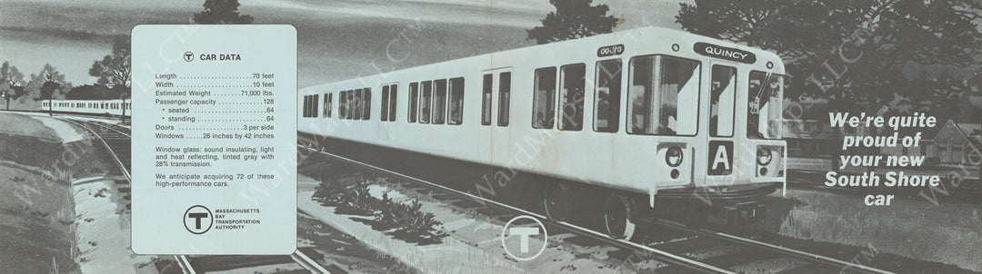 MBTA South Shore Extension Brochure Late 1960s (Side A)