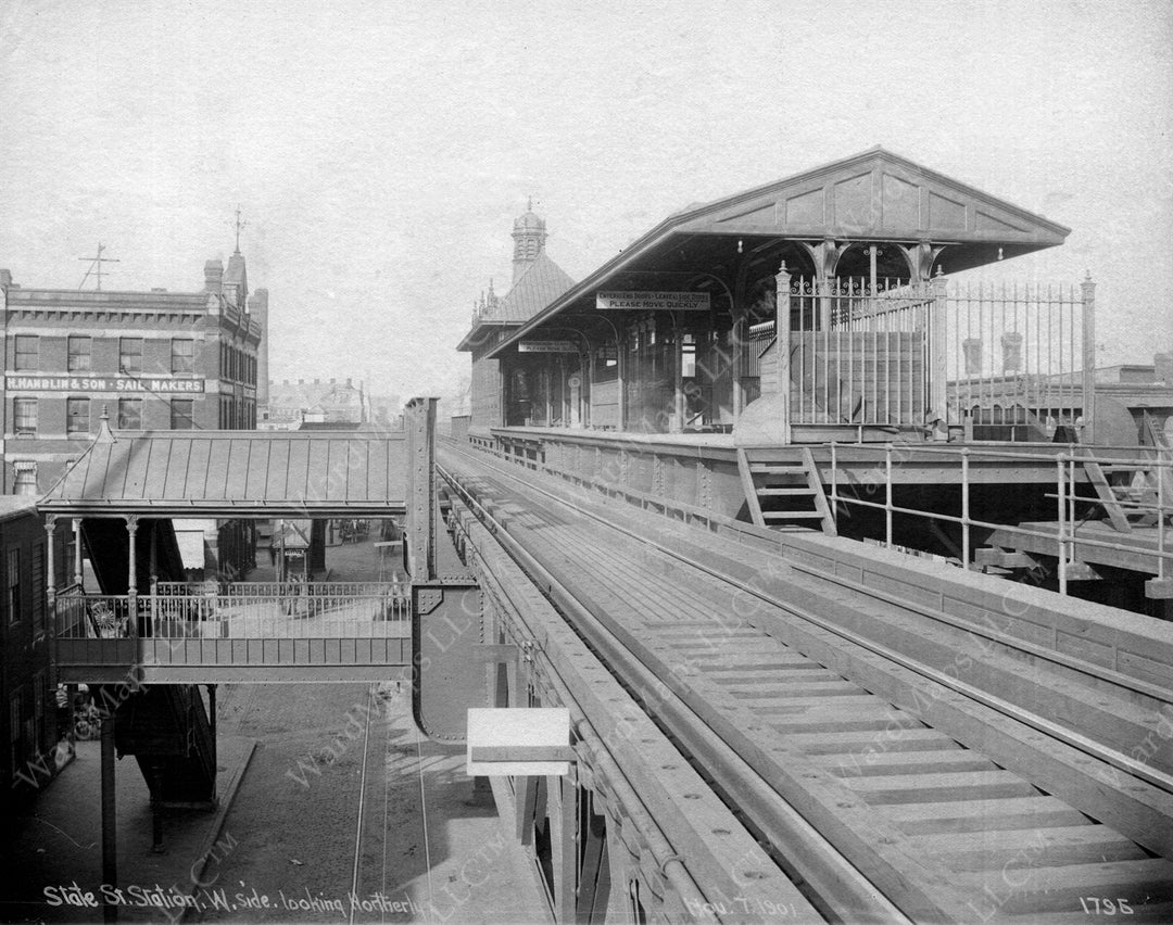 State Street Station on the Atlantic Avenue Elevated, Boston, Massachusetts, November 7, 1901