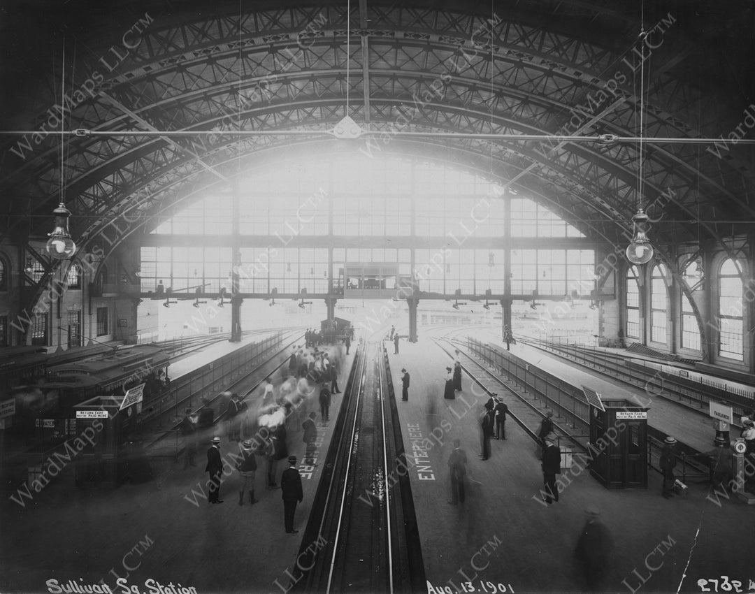 Under Sullivan Square Terminal’s Shed, Charlestown, Massachusetts, August 13, 1901
