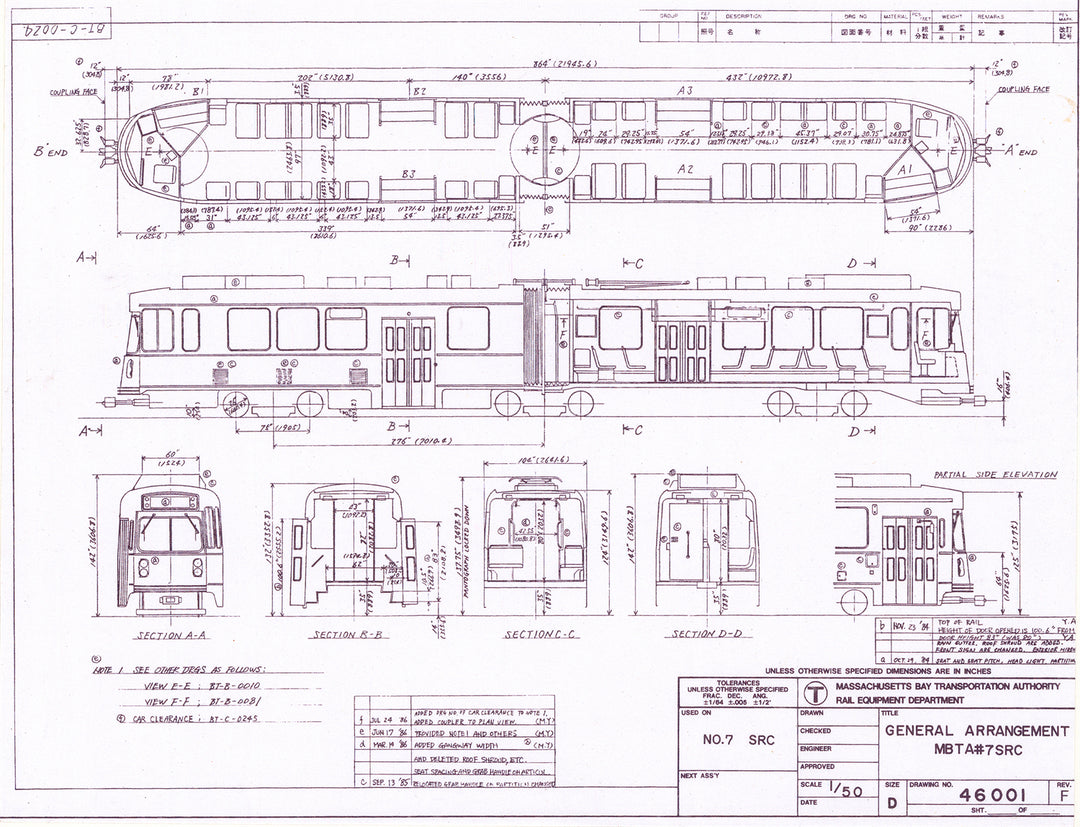 MBTA Green Line Type 7 Light Rail Vehicle (LRV) 1984