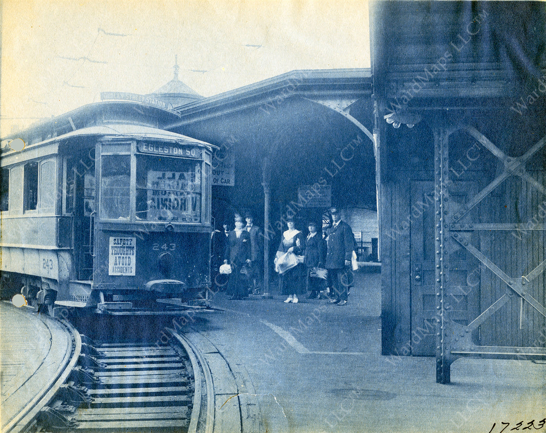Boarding a Trolley At Dudley Street Terminal, Roxbury, Massachusetts 1920