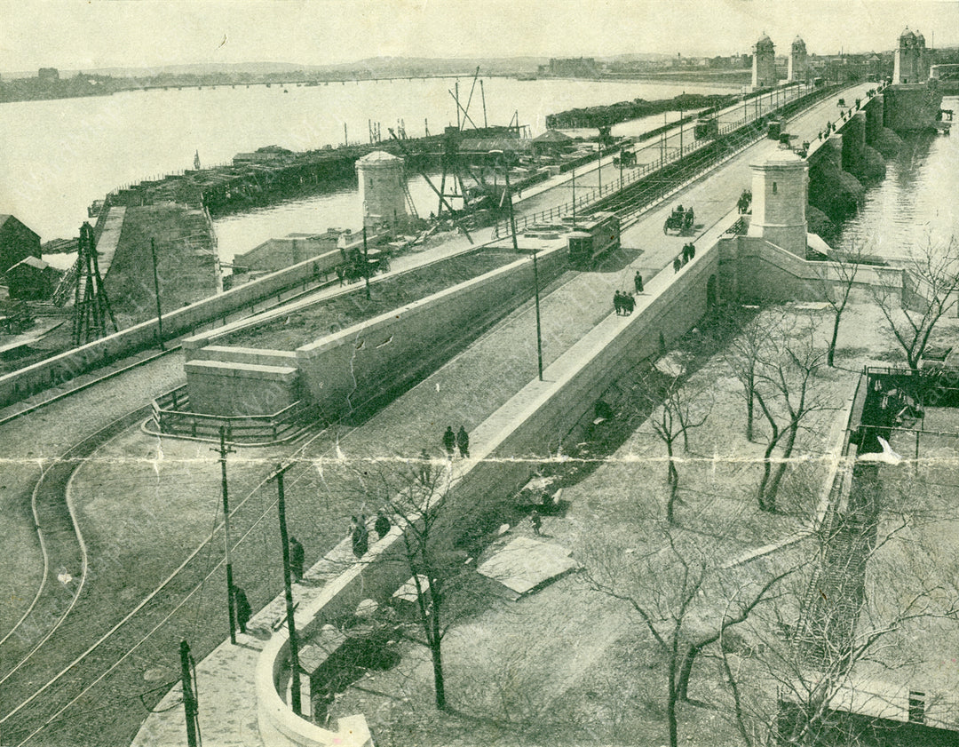Old and New Bridges from Boston to Cambridge, Massachusetts 1907