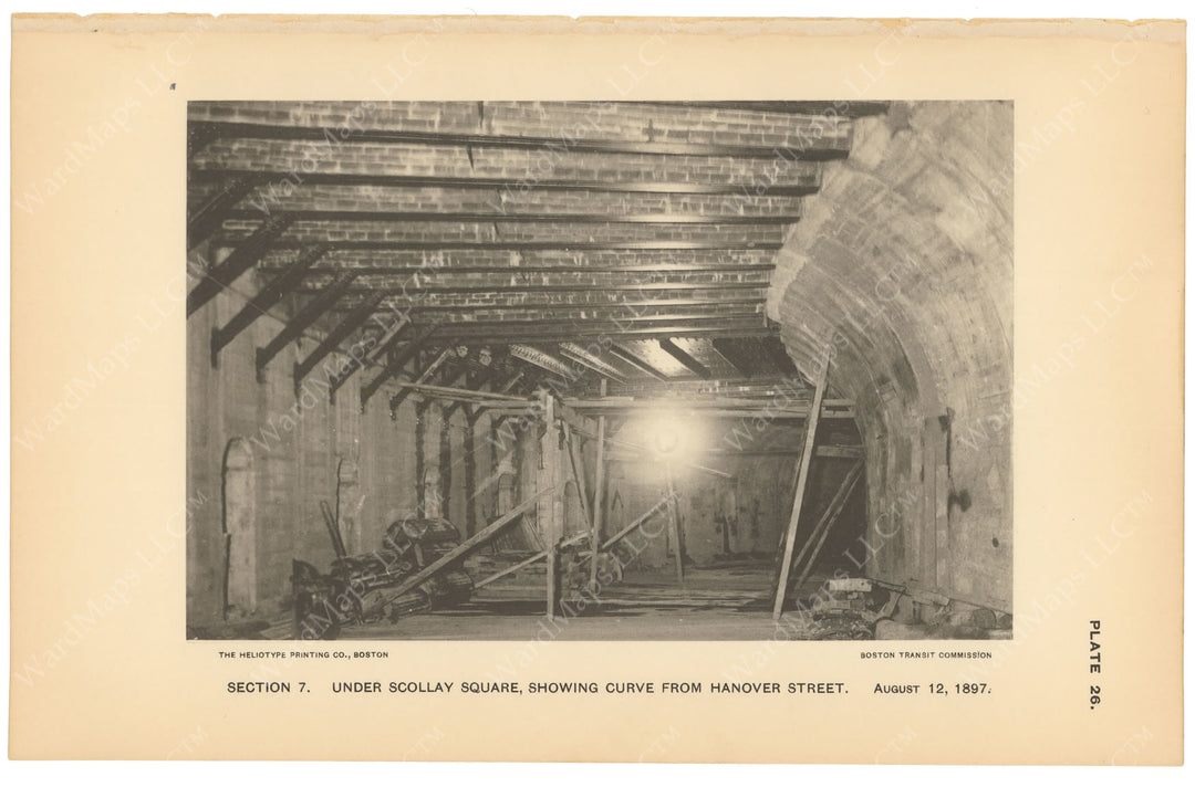 BTC Report 03 1897 Plate 26: Subway Construction Under Scollay Square, Boston, Massachusetts