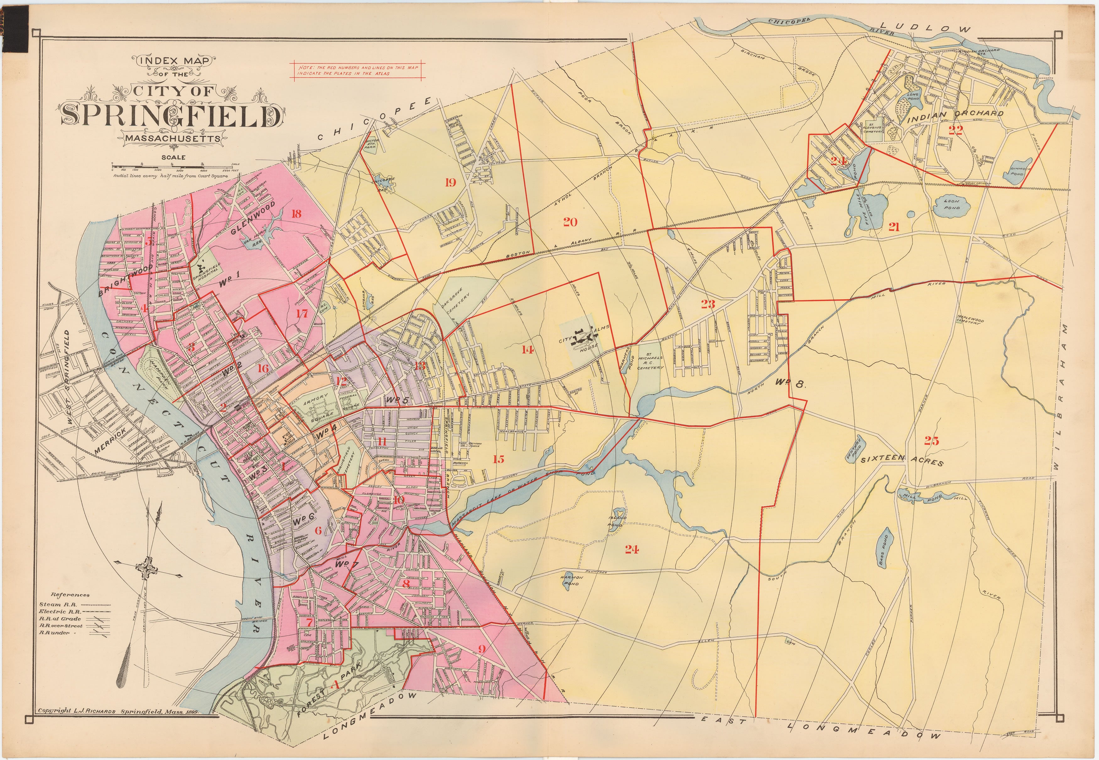 Historical Map Springfield Ma