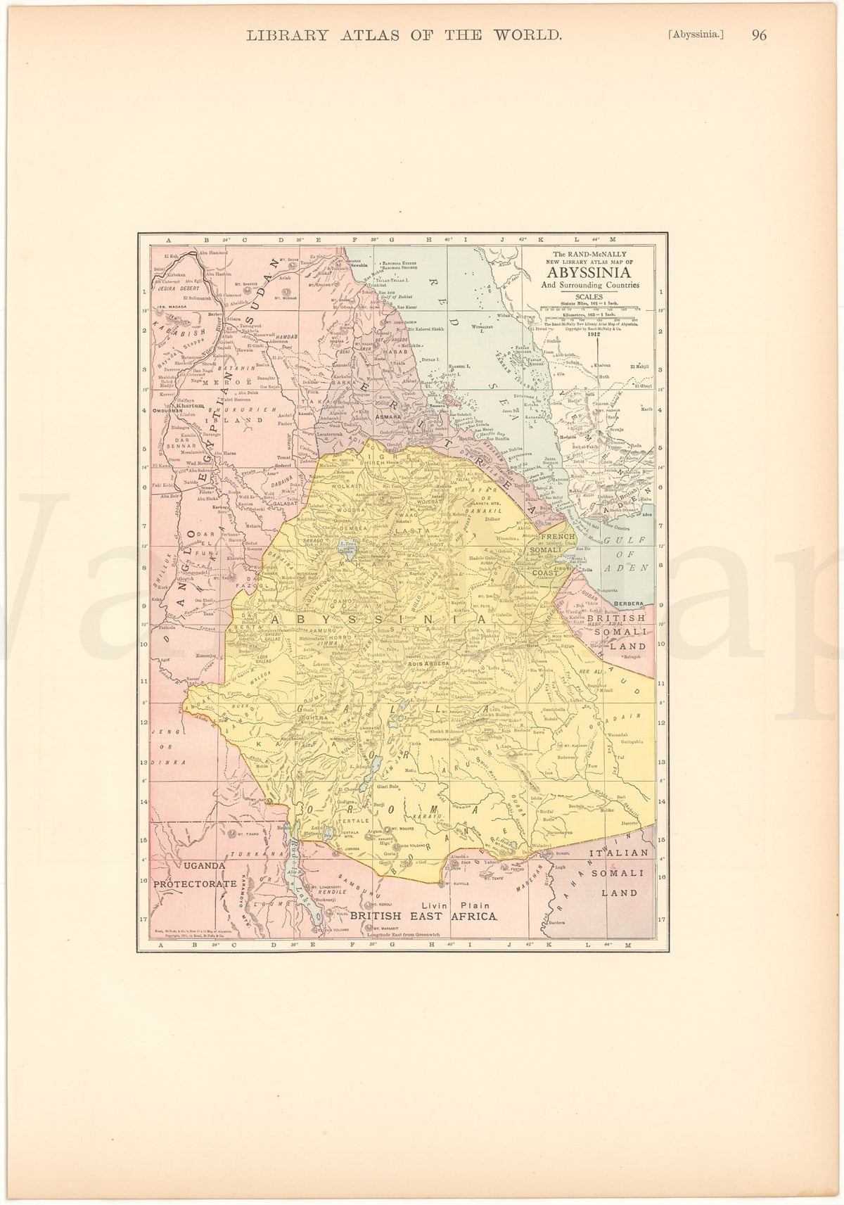 Abyssinia and Ethiopia Antique Maps – WardMaps LLC