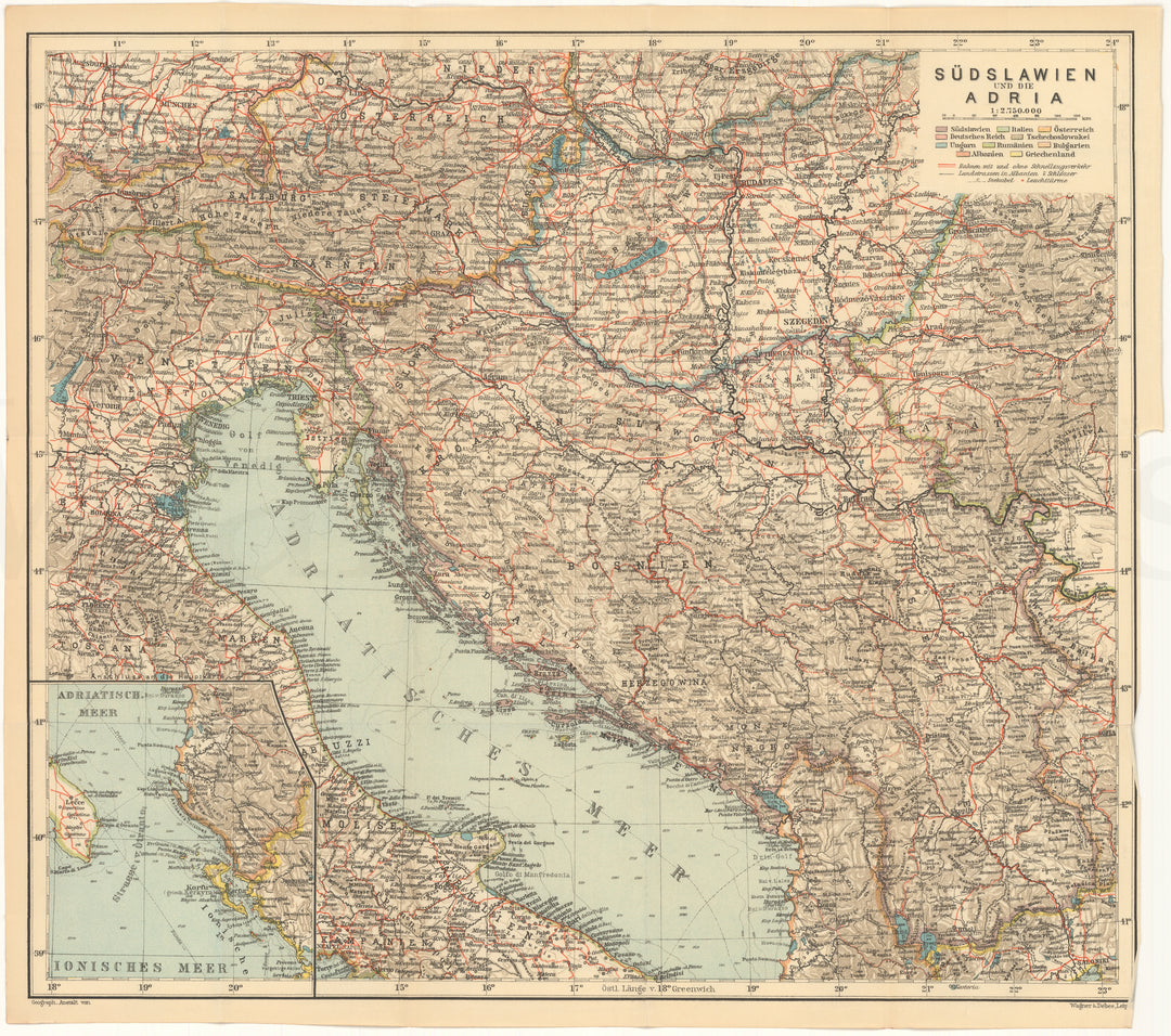 Central Europe and Adriatic Sea 1929