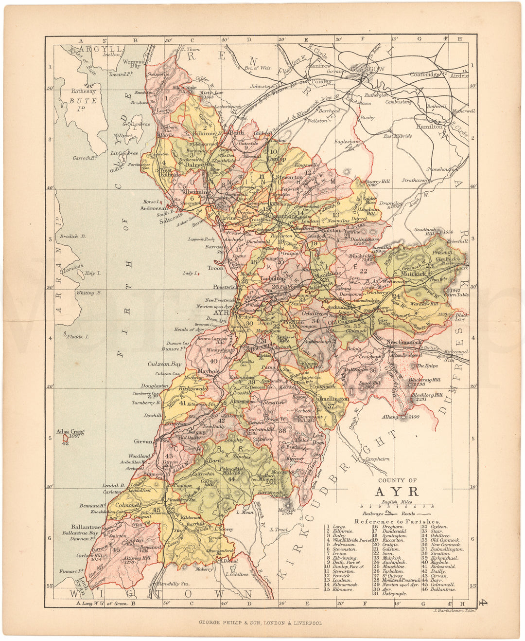 County of Ayr, Scotland 1882