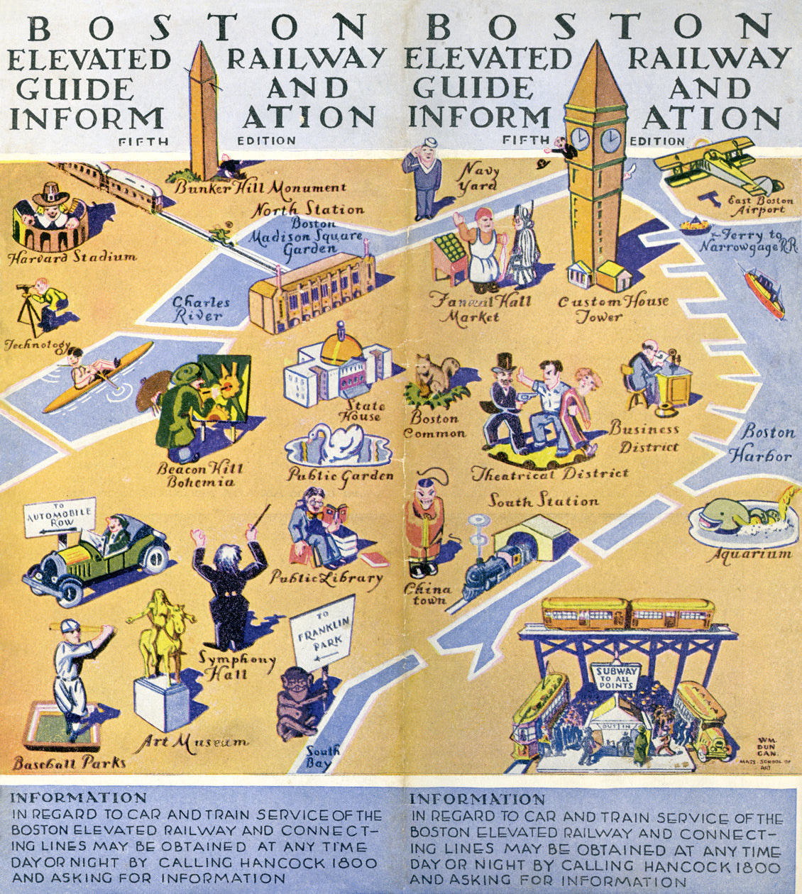 Boston Elevated Railway Co. Guide Cover 1929