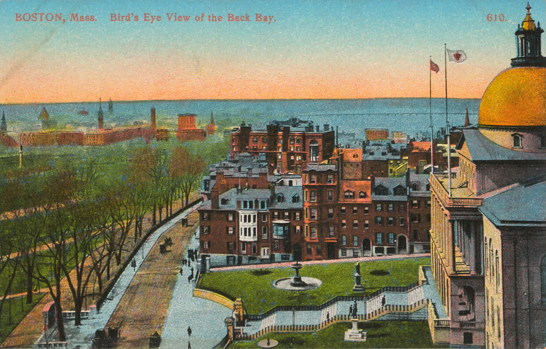 Bird's Eye View of the Back Bay and State House, Boston, Massachusetts