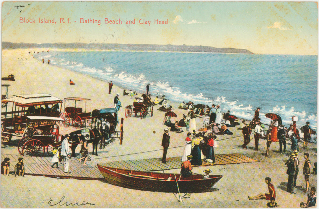 Bathing Beach and Clay Head, Block Island, Rhode Island
