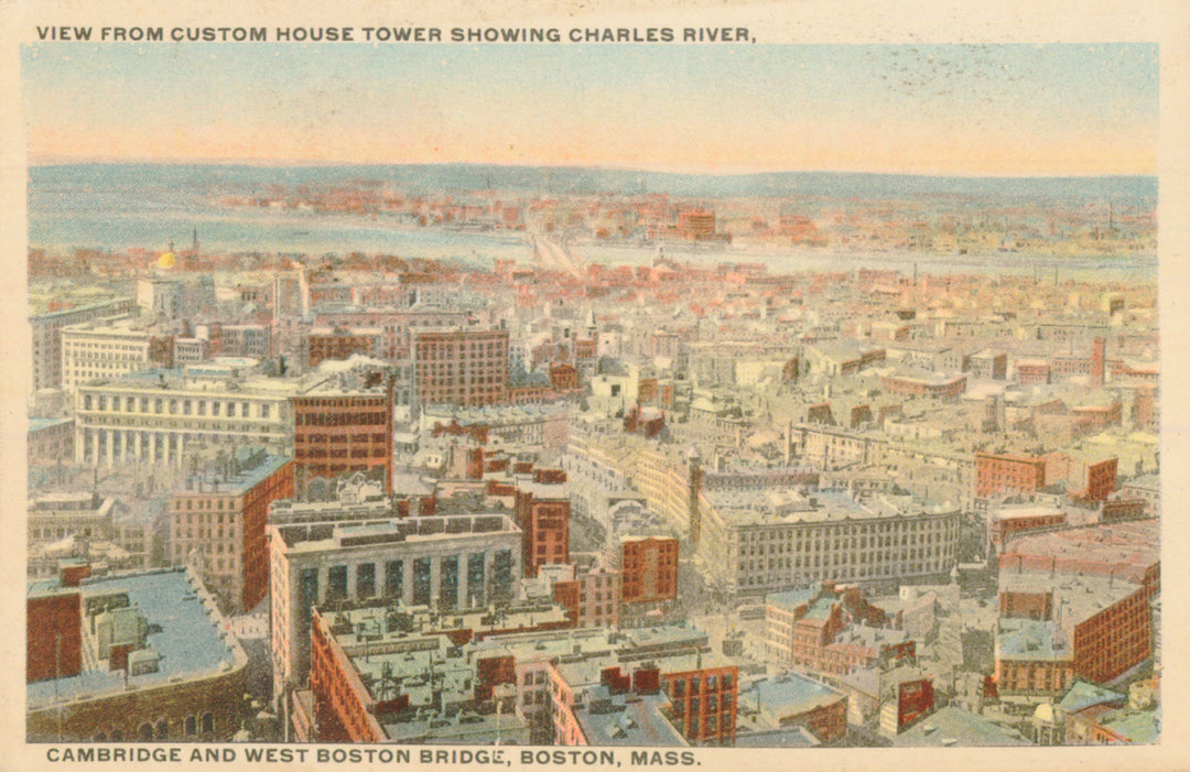 Boston, Massachusetts Bird's Eye View from Custom House Tower 01