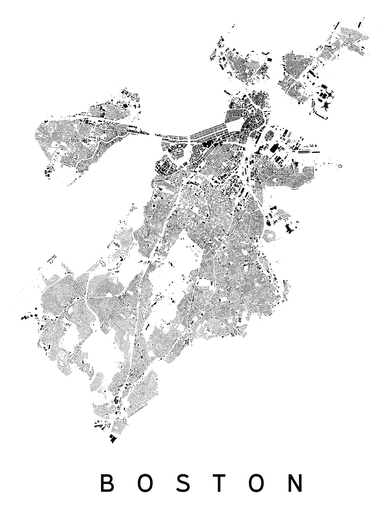 Boston City Plan Print
