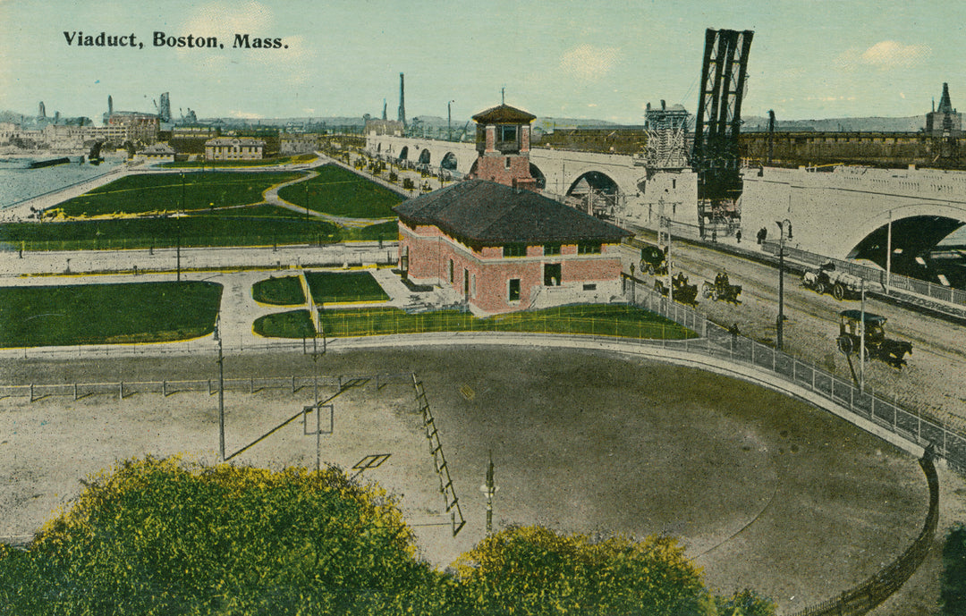 Charles River Dam, East Cambridge Viaduct, and Craigie's Bridge, Cambridge-Boston Line, Massachusetts 02