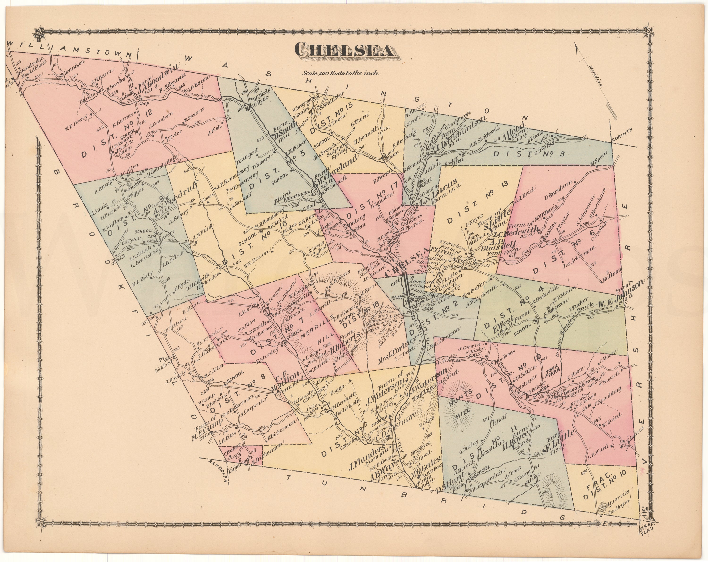 Chelsea, Vermont 1877 – WardMaps LLC