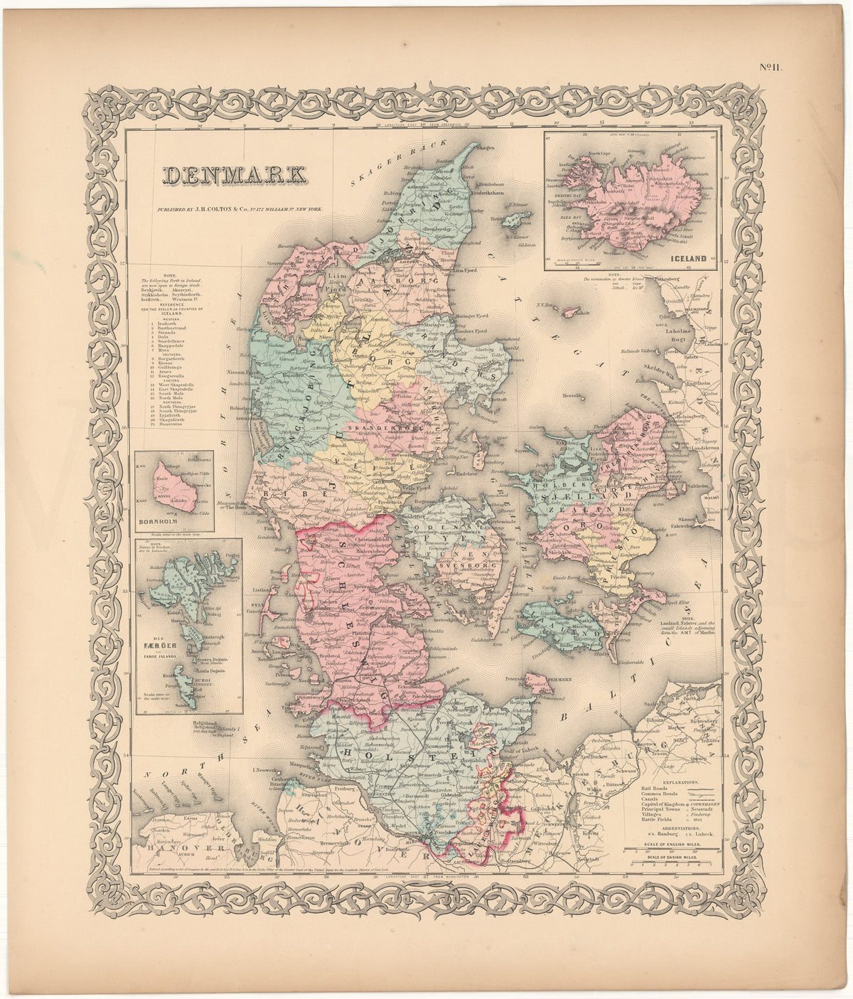 Colonial Denmark Map Country Maps of Denmark – WardMaps LLC