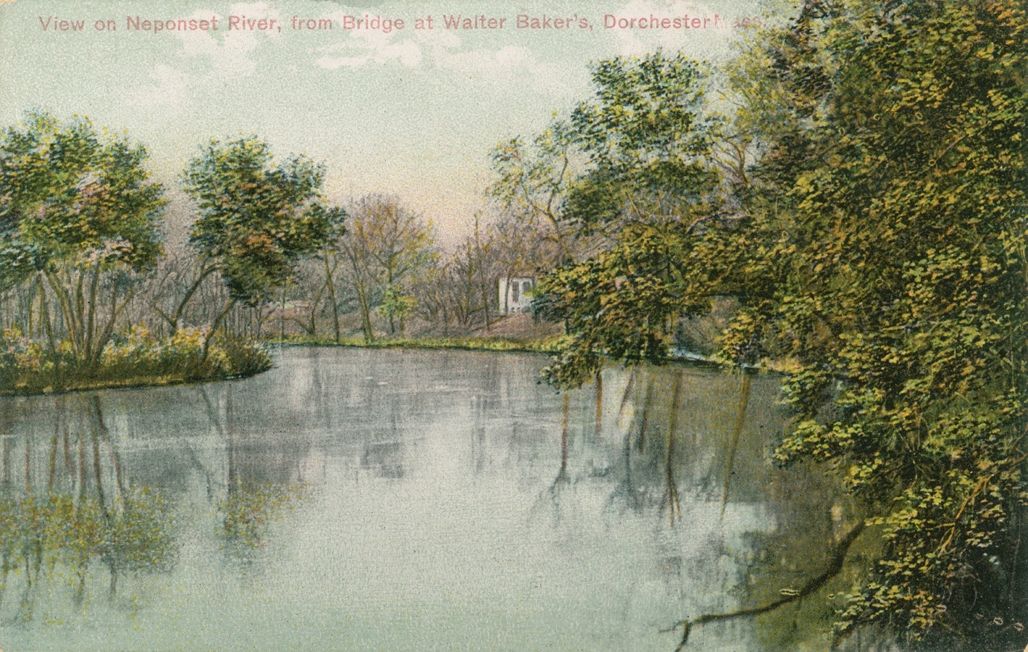 Neponset River from Walter Baker's Bridge, Dorchester, Massachusetts ...