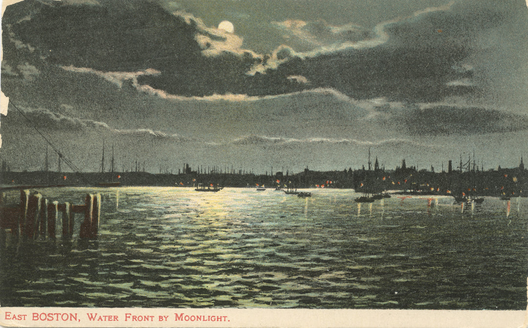 East Boston Waterfront by Moonlight, Massachusetts