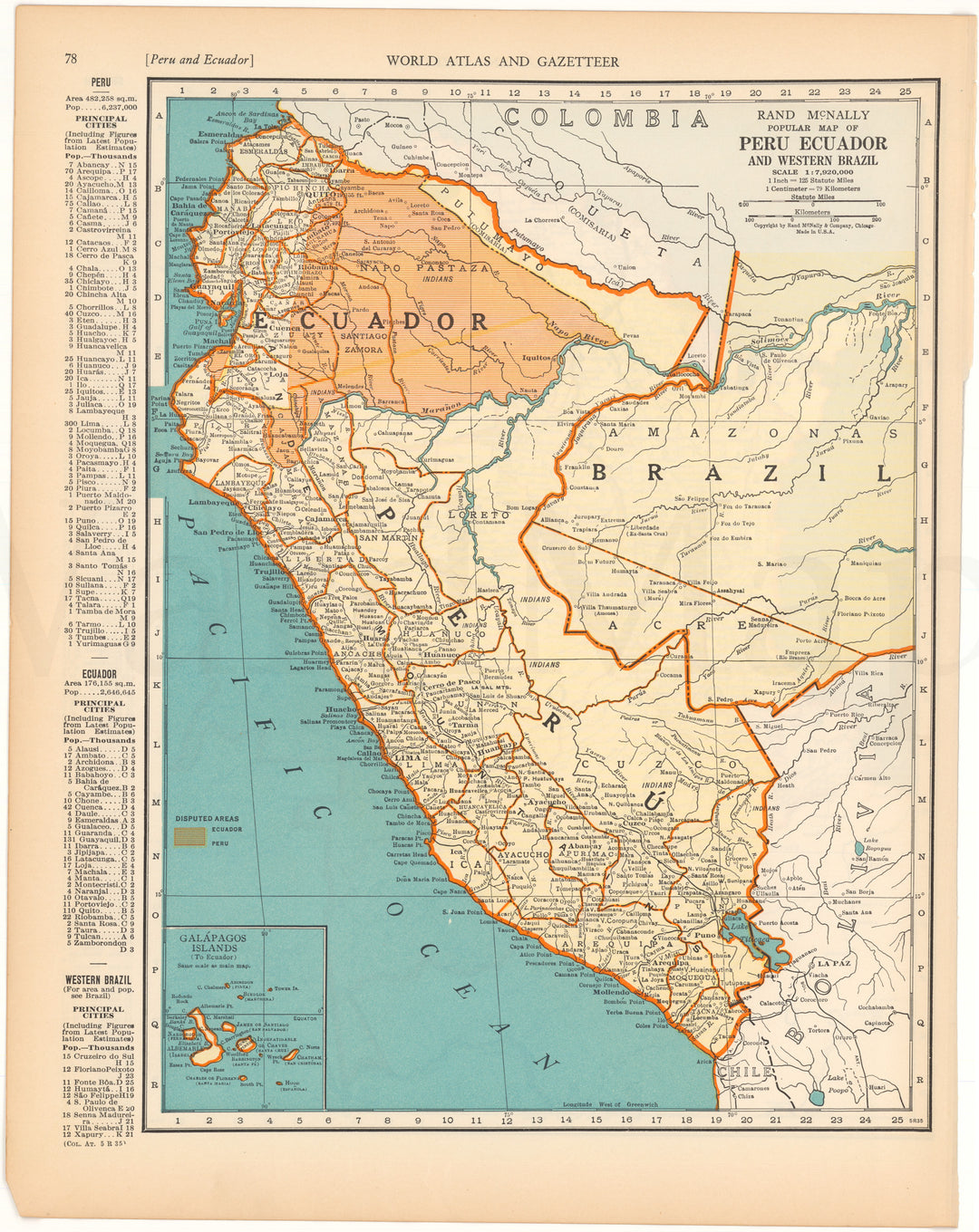 Ecuador and Peru 1937