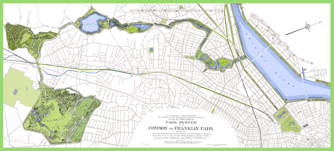 Emerald Necklace: Common to Franklin Park, Boston, Massachusetts 1894