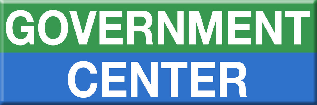 Green/Blue Line Station Magnet: Government Center