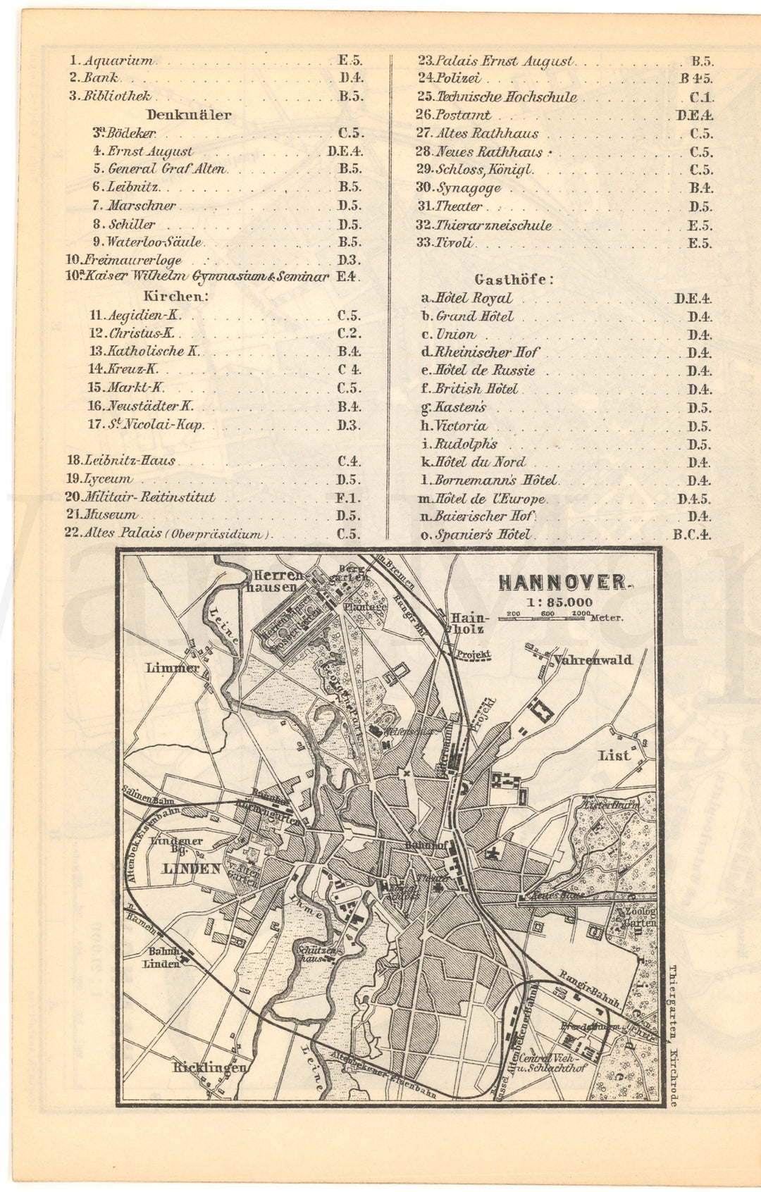 Hanover, Germany 1886 (Small)