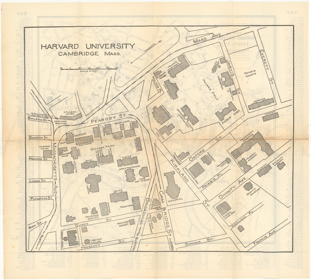 Harvard University, Cambridge, Massachusetts 1904-05 – WardMaps LLC
