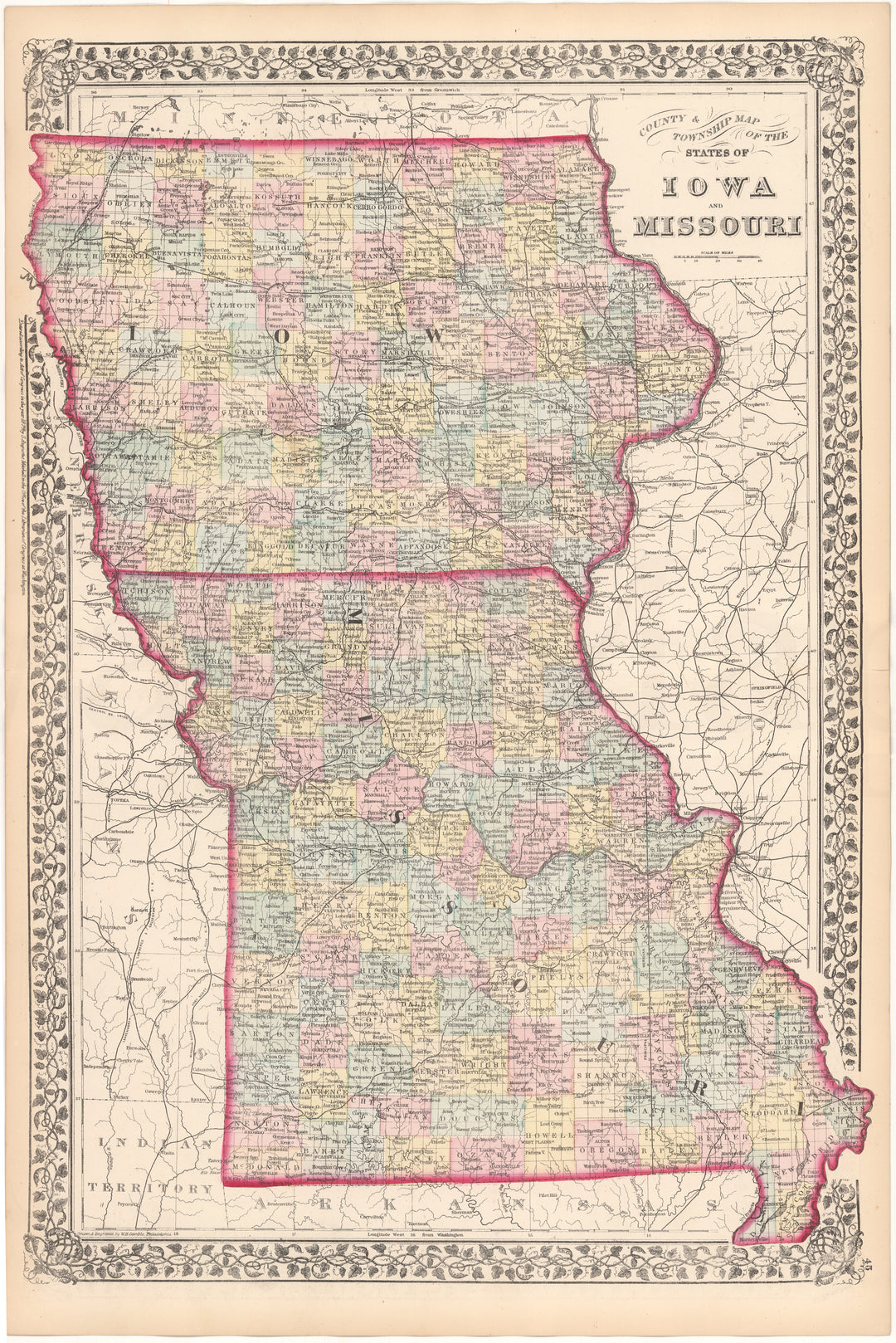 Iowa and Missouri 1875