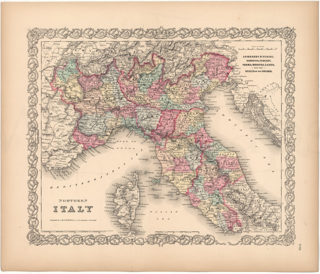 Italy 1856: North Part