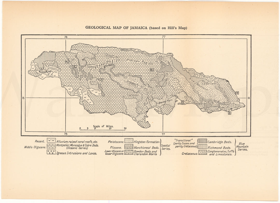 Jamaica 1952: Geology