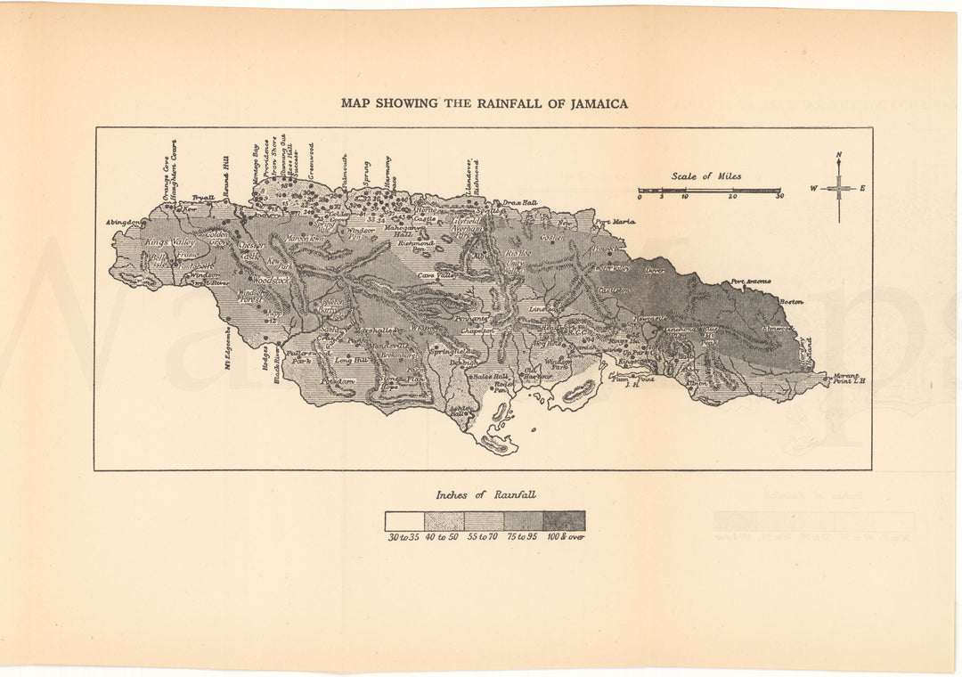 Jamaica 1952: Rainfall