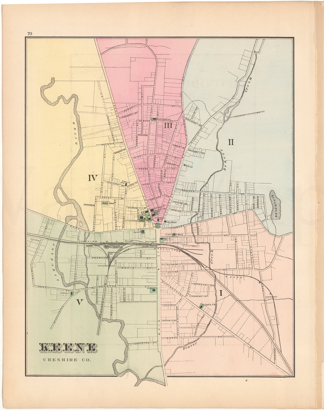 Keene, New Hampshire 1877: City Center